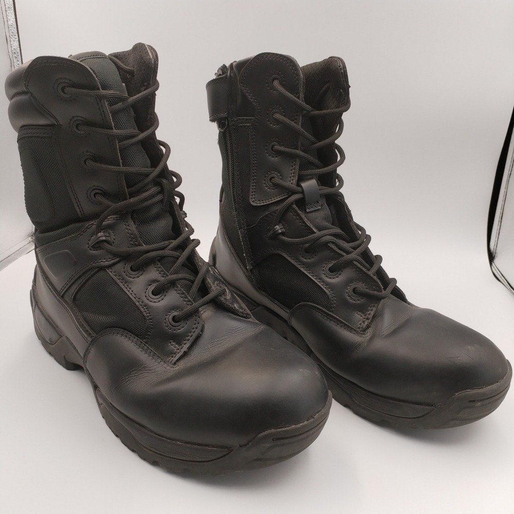 NORTIV‎ 8 Men's Size 11 Military Tactical Boots Side Zipper Leather Combat Boots